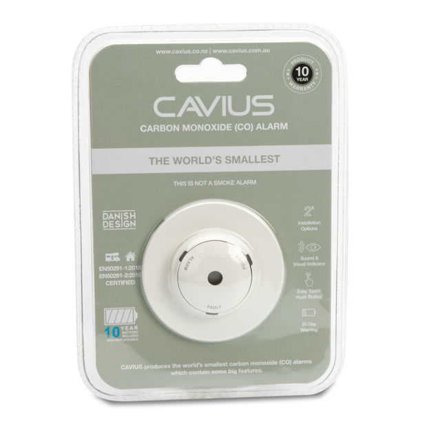 Carbon Monoxide Alarm Cavius 10 Year Battery Operated Nano Detectors
