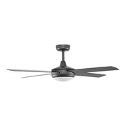 Eco Silent Deluxe 52 DC Smart Ceiling Fan Black and LED Light
