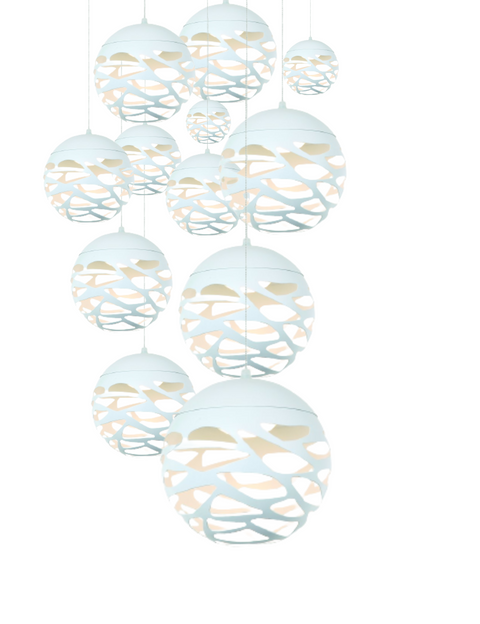 Orb 12 Light Cluster Pendant White