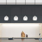 Zaha 4 x 3w Warm White G9 LED Bar Pendant Chrome