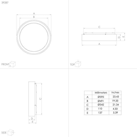 Marghera 1 34w LED Oyster Warm White