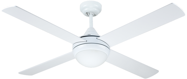 Azure 48 Ceiling Fan White - 2 x E27 Light - Lighting Superstore