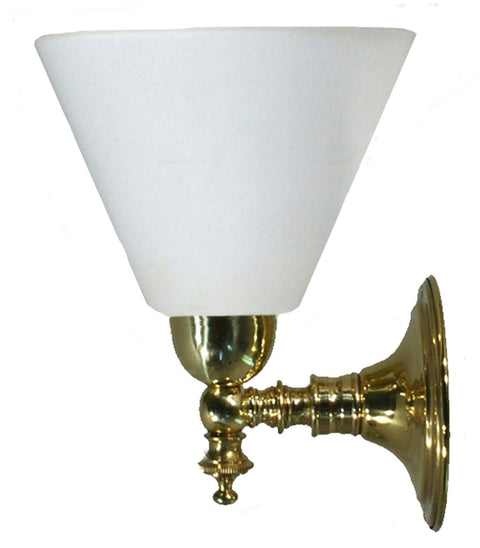 Koscina Wall Light Brass Cone - Opal - Lighting Superstore