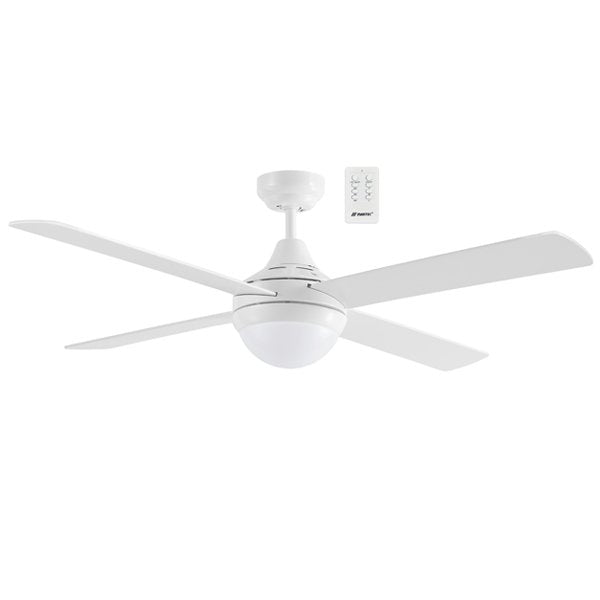 Link 48 Ceiling Fan White - 2 x E27 Light and Remote