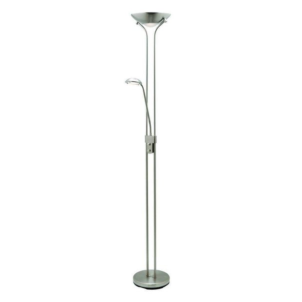 Buckley LED Mother and Child Floor Lamp Brushed Chrome - Lighting Superstore