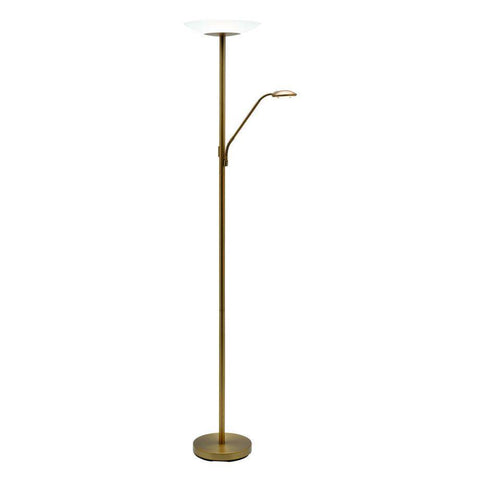 Emilia LED Mother and Child Floor Lamp Aged Brass - Lighting Superstore
