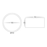 HV5803T-BLK Nella 12W Surface Mount Downlight Black IP54 - Lighting Superstore