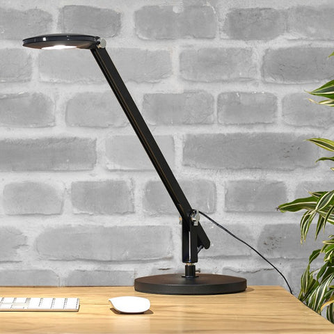 Equipoise Solo 6W 4000K Cool White LED Step-Dimming Desk Lamp Black