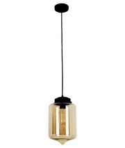 Mason Pendant Light Amber Glass - Tipped - Lighting Superstore