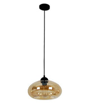 Mason Pendant Light Amber Glass - Oval - Lighting Superstore