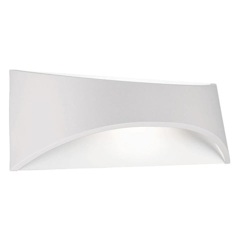 Wells 12w LED Wall Light White - Large - Lighting Superstore