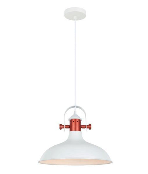 Narvik Pendant Light White and Copper - Lighting Superstore