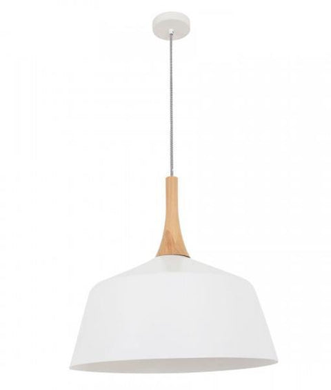 Nordic Pendant Light Oak and White - Large - Lighting Superstore