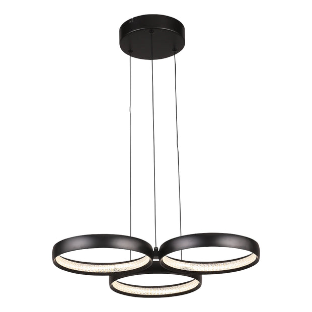 Olympus 3 Light Black LED Pendant