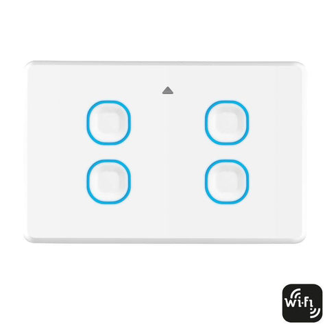 Smart 4 Gang Wall Switch White - Lighting Superstore
