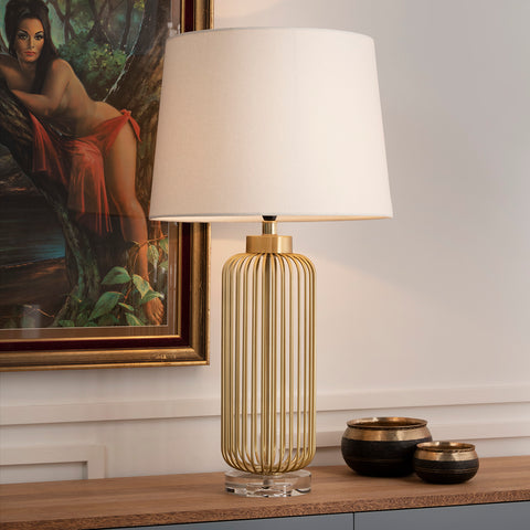 Ivo Antique Brass lamp & shade