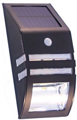 Stainless Steel Black Powder Coated Flush Mount Wall Light with Motion Sensor Warm White - SOLAR