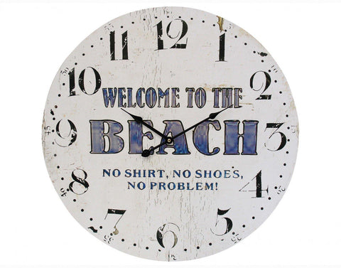 Welcome to the Beach Clock Large - Lighting Superstore