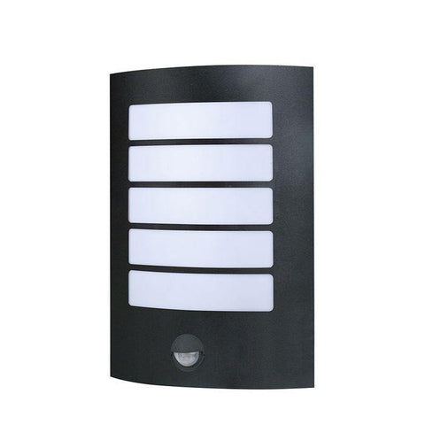 Stark Exterior LED Wall Light Black with Sensor - Lighting Superstore