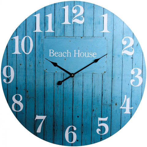 Aqua Beach House Clock Large - Lighting Superstore