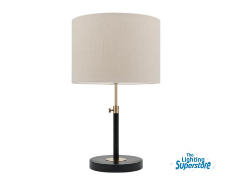 Iris Table Lamp Black and Brass - Lighting Superstore