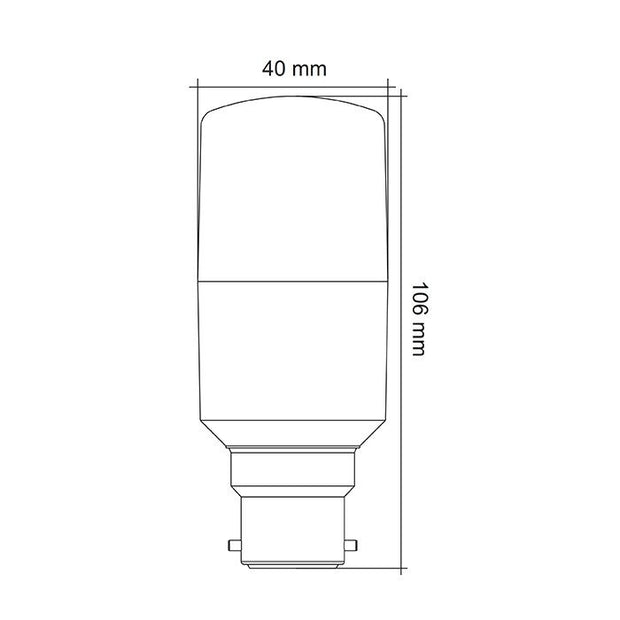 9W B22 LED 3000K T40