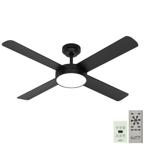 Pinnacle 52 DC Ceiling Fan Black with LED Light - Lighting Superstore