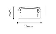 Aluminium Extrusion 2m Surface Mount Profile Silver - Lighting Superstore