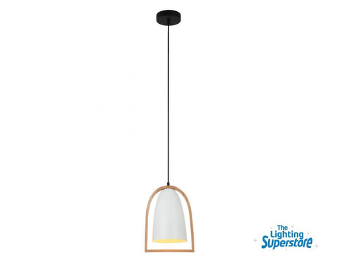Swing5 Single Pendant Light White Cone Shape - Lighting Superstore
