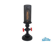 Veneto Table Lamp Single Black Iron and Mesh - Lighting Superstore